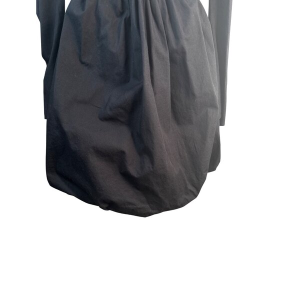 ZARA Small Black Puff Sleeve Cotton & Polyester Balloon Hemline Elastic Waist - Picture 10 of 15